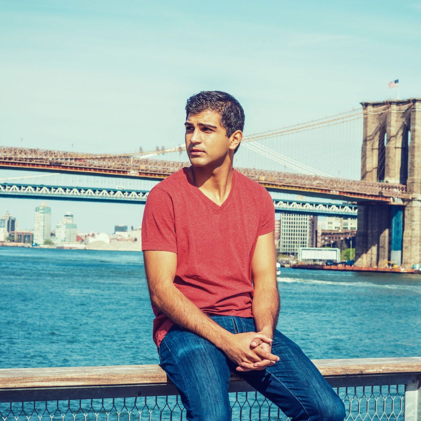 Scarlet Red V-Neck