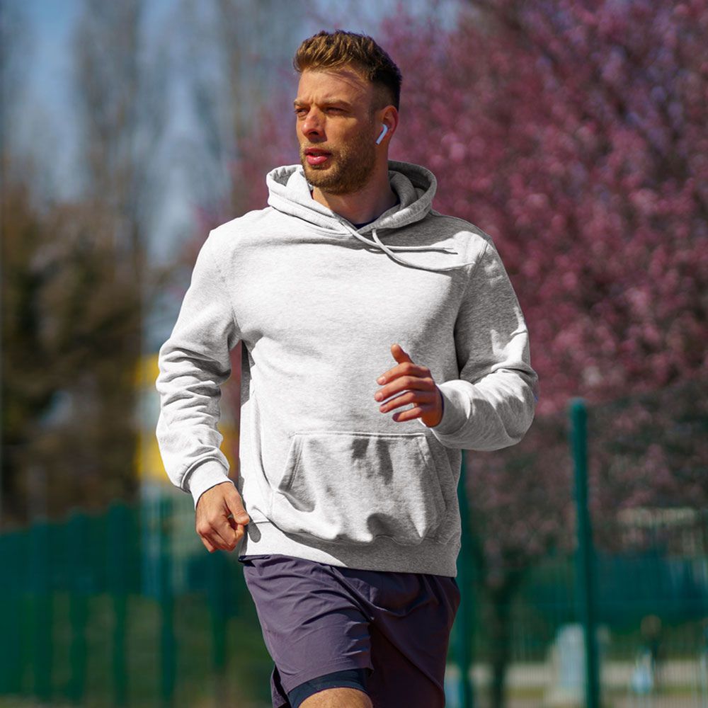 Heathered White Hoodie